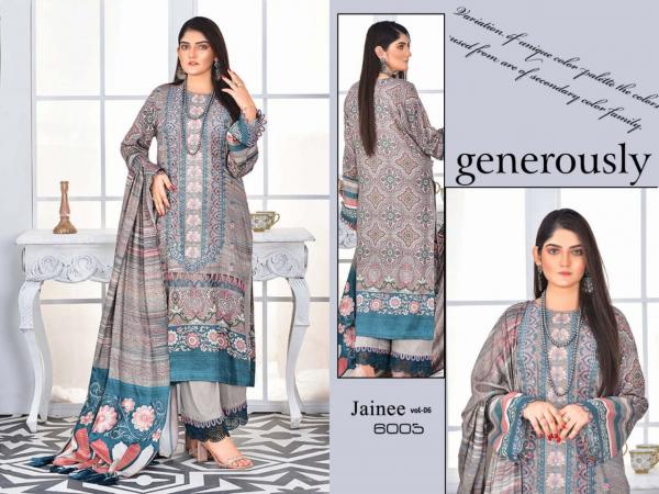 Agha Noor Jainee Vol-6 lawn Cotton Designer Dress Material